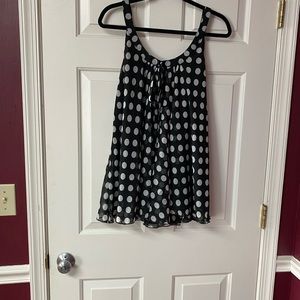 Blk/white polka dot top